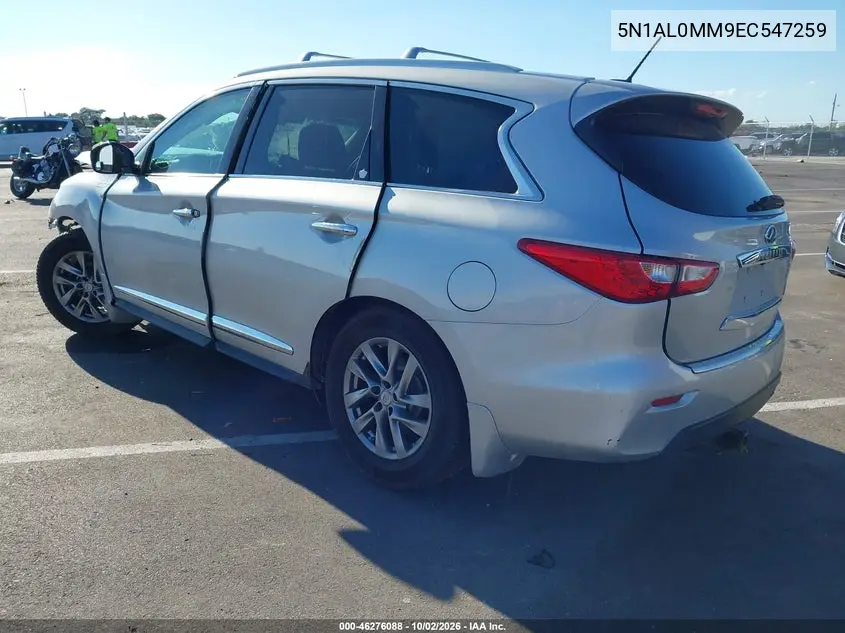 2014 INFINITI QX60 VIN 5N1AL0MM9EC547259 — фото 3