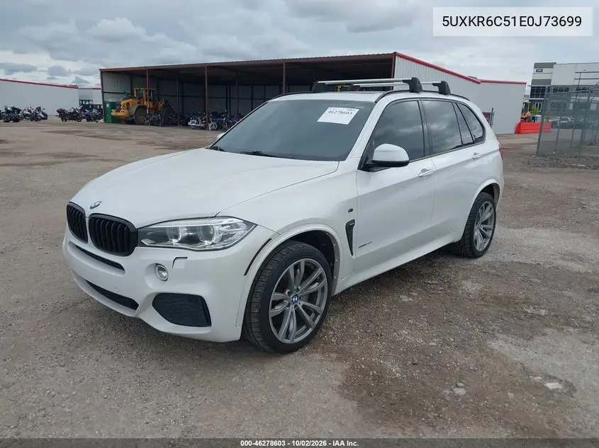 2014 BMW X5 VIN 5UXKR6C51E0J73699 — фото 2