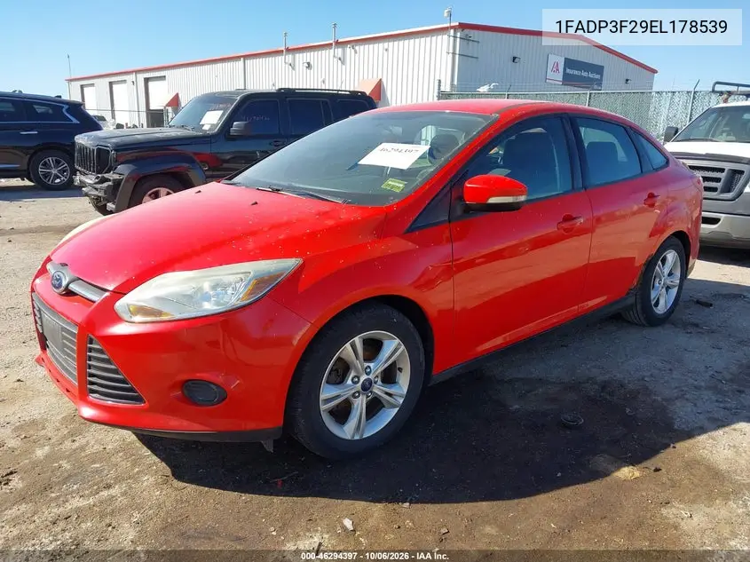 2014 FORD FOCUS VIN 1FADP3F29EL178539 — фото 2