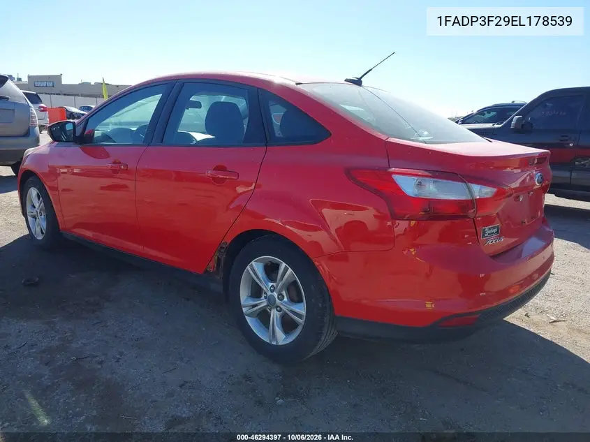 2014 FORD FOCUS VIN 1FADP3F29EL178539 — фото 3