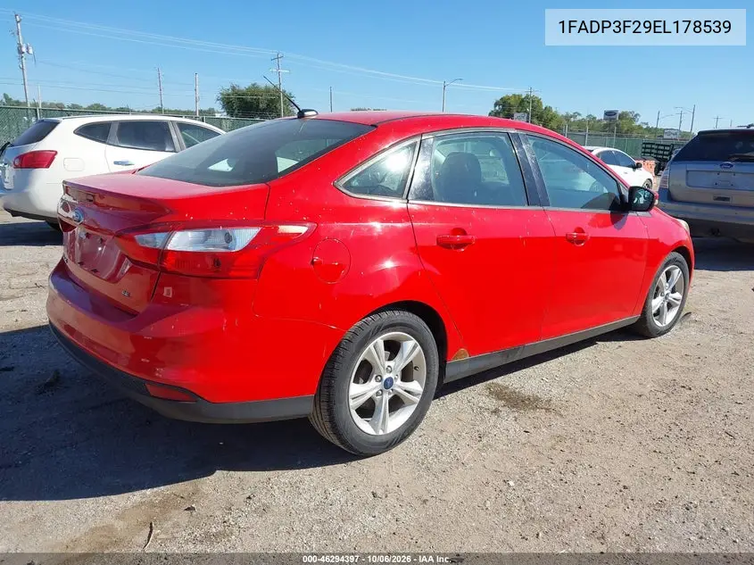 2014 FORD FOCUS VIN 1FADP3F29EL178539 — фото 4