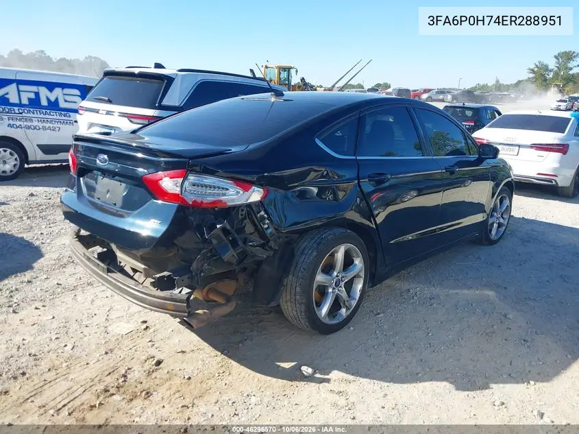 2014 FORD FUSION VIN 3FA6P0H74ER288951 — фото 4
