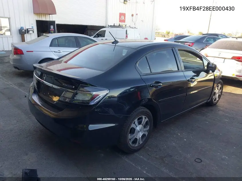 2014 HONDA CIVIC VIN 19XFB4F28EE000430 — фото 4