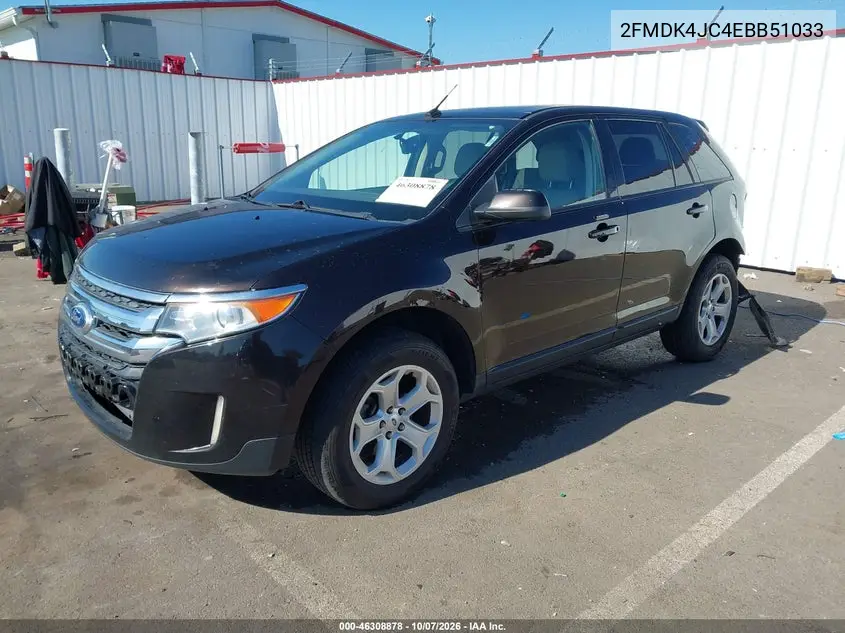 2014 FORD EDGE VIN 2FMDK4JC4EBB51033 — фото 2