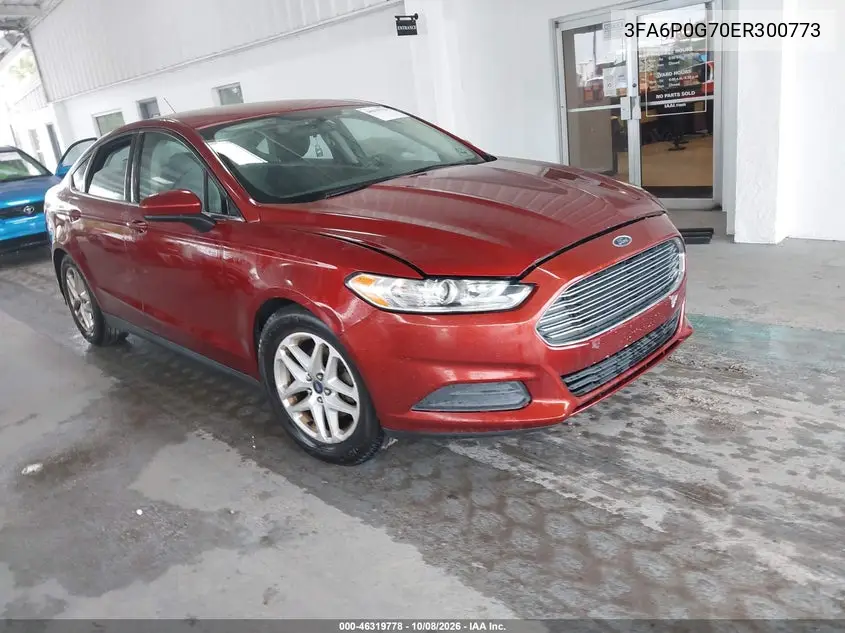 FORD FUSION 2014, VIN 3FA6P0G70ER300773
