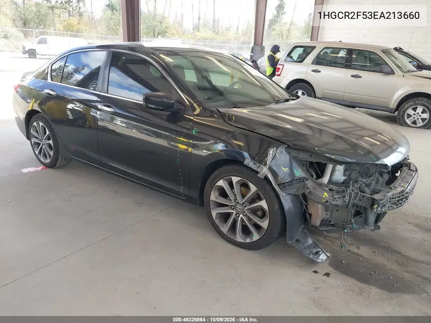 HONDA ACCORD 2014, VIN 1HGCR2F53EA213660