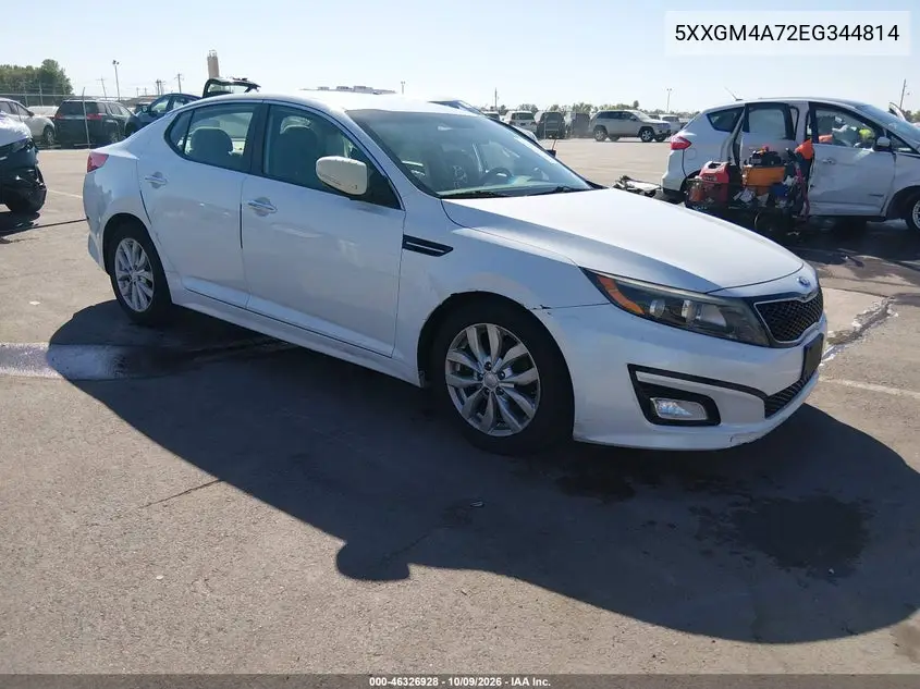 KIA OPTIMA 2014, VIN 5XXGM4A72EG344814