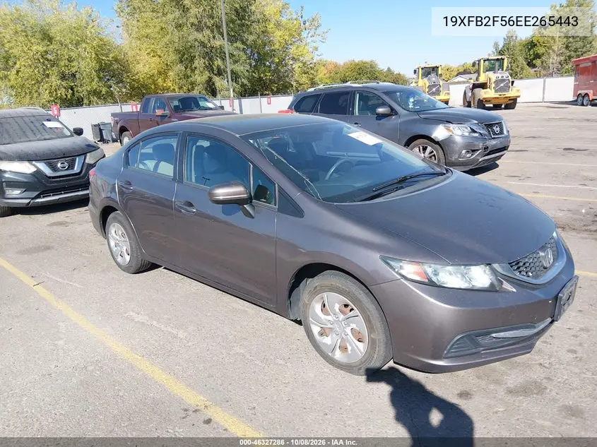 HONDA CIVIC 2014, VIN 19XFB2F56EE265443