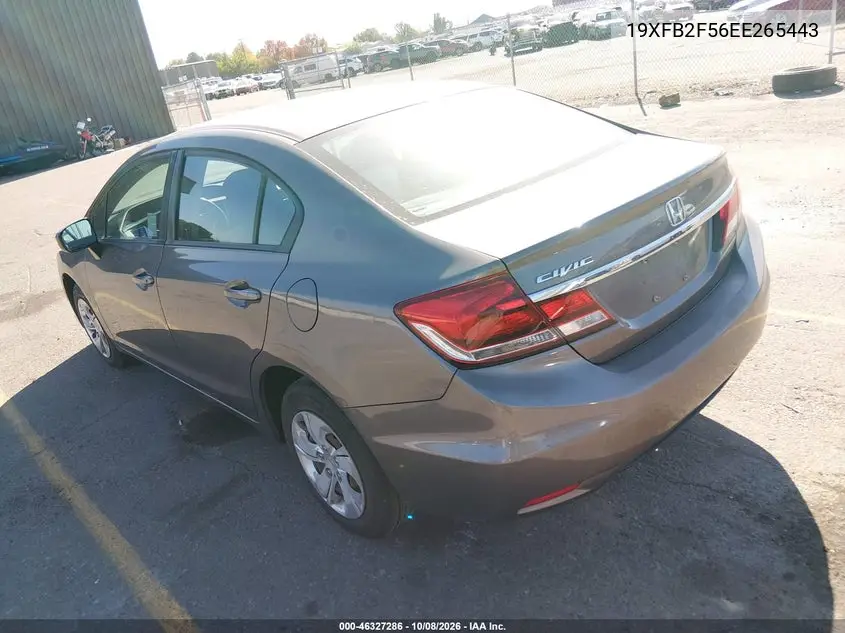 2014 HONDA CIVIC VIN 19XFB2F56EE265443 — фото 3