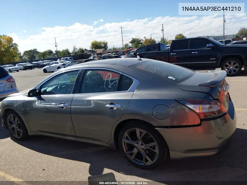 2014 NISSAN MAXIMA VIN 1N4AA5AP3EC441210 — фото 3