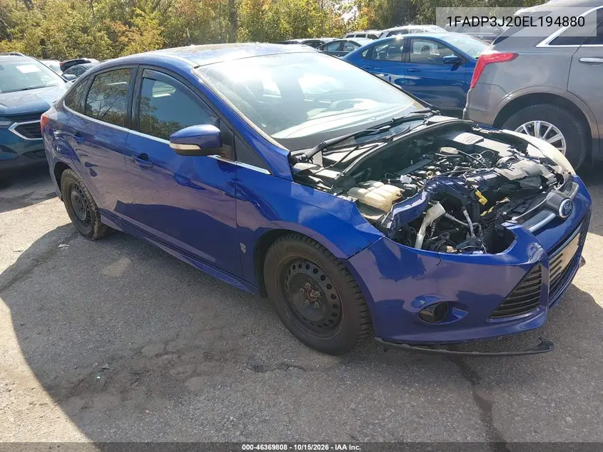 FORD FOCUS 2014, VIN 1FADP3J20EL194880