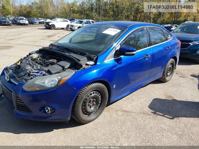 2014 FORD FOCUS VIN 1FADP3J20EL194880 — фото 2