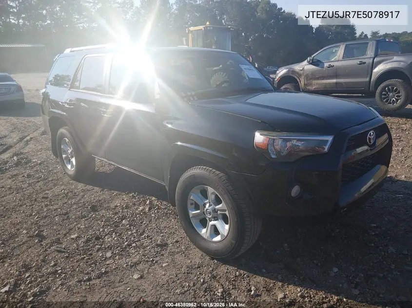 TOYOTA 4RUNNER 2014, VIN JTEZU5JR7E5078917