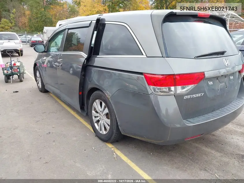 2014 HONDA ODYSSEY VIN 5FNRL5H6XEB021743 — фото 3