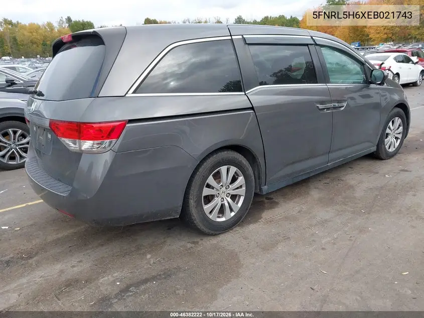 2014 HONDA ODYSSEY VIN 5FNRL5H6XEB021743 — фото 4