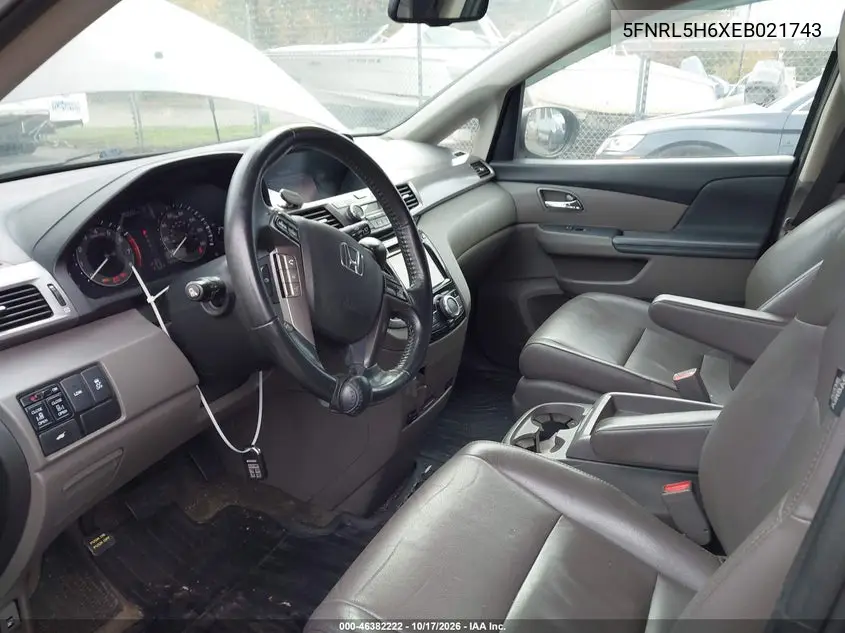 2014 HONDA ODYSSEY VIN 5FNRL5H6XEB021743 — фото 5