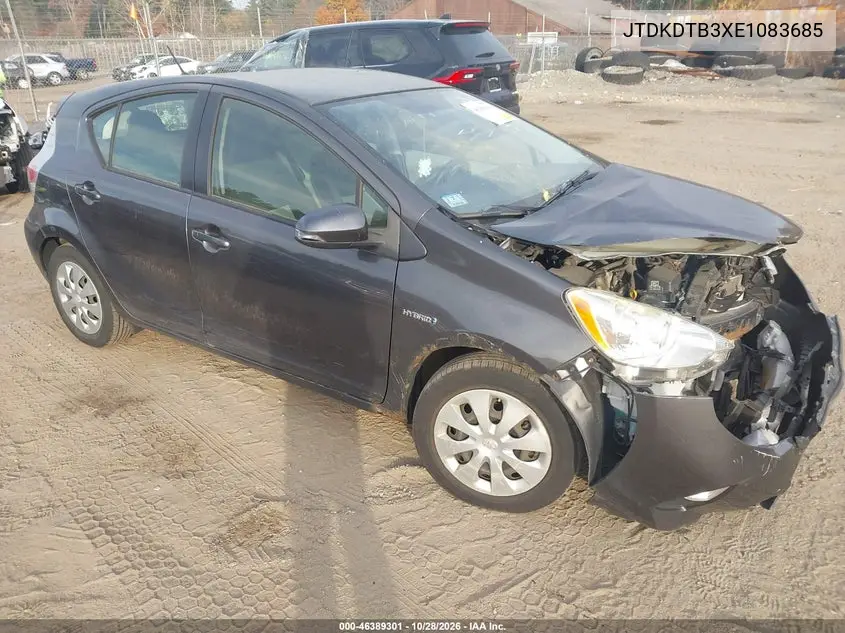 TOYOTA PRIUS C 2014, VIN JTDKDTB3XE1083685
