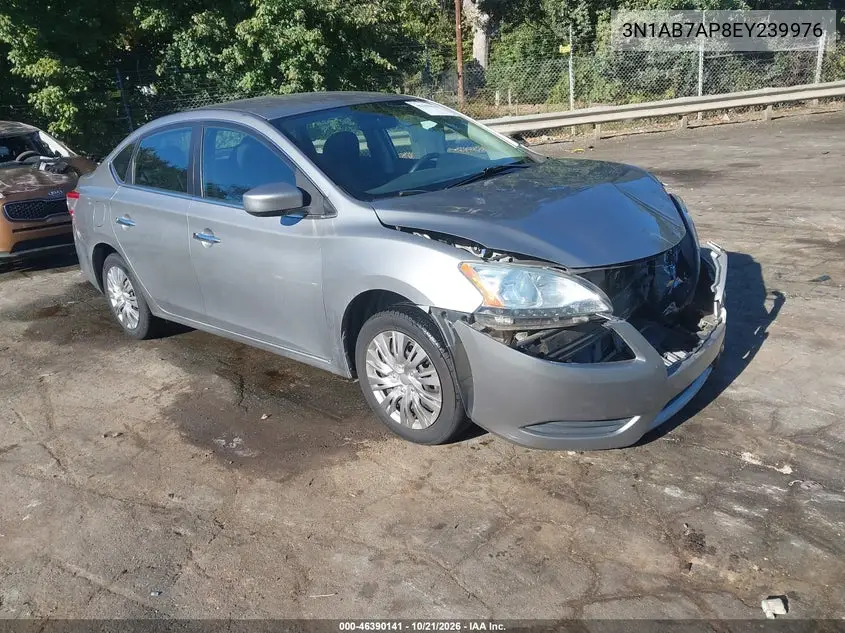 NISSAN SENTRA 2014, VIN 3N1AB7AP8EY239976
