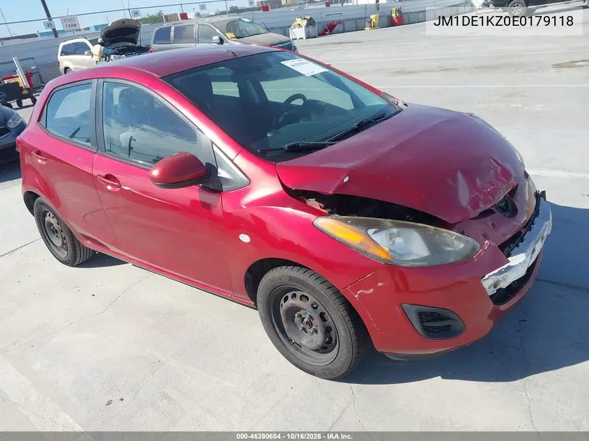 MAZDA 2 2014, VIN JM1DE1KZ0E0179118