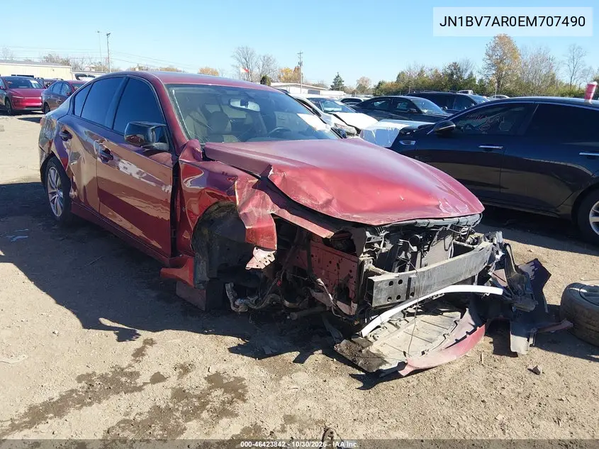 INFINITI Q50 2014, VIN JN1BV7AR0EM707490