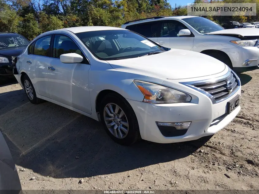 NISSAN ALTIMA 2014, VIN 1N4AL3AP1EN224094