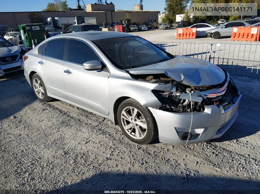 NISSAN ALTIMA 2014, VIN 1N4AL3AP0EC141171
