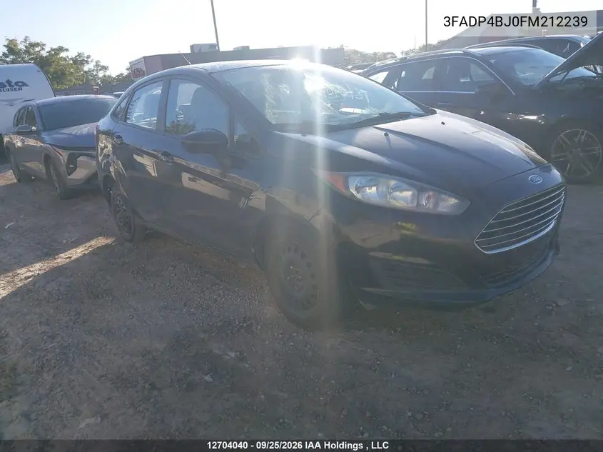 FORD FIESTA 2015, VIN 3FADP4BJ0FM212239
