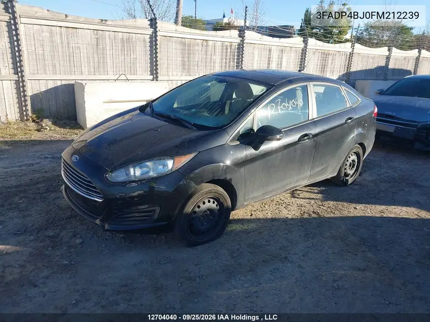 2015 FORD FIESTA VIN 3FADP4BJ0FM212239 — фото 2