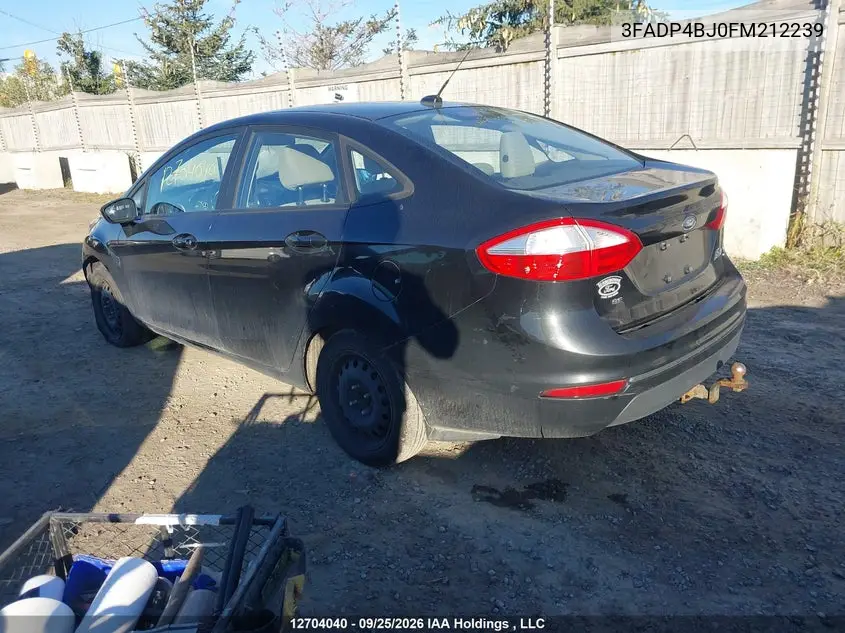 2015 FORD FIESTA VIN 3FADP4BJ0FM212239 — фото 3