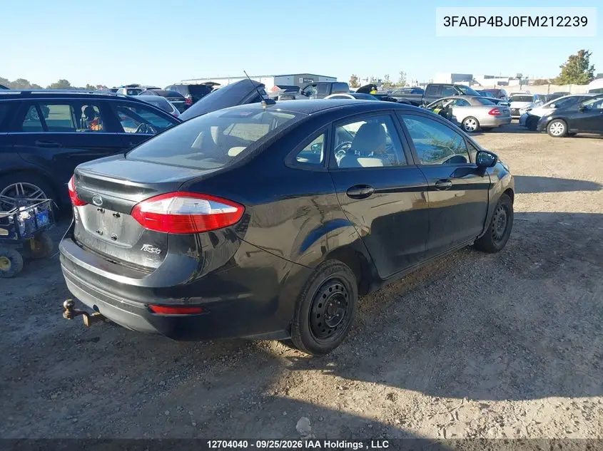 2015 FORD FIESTA VIN 3FADP4BJ0FM212239 — фото 4