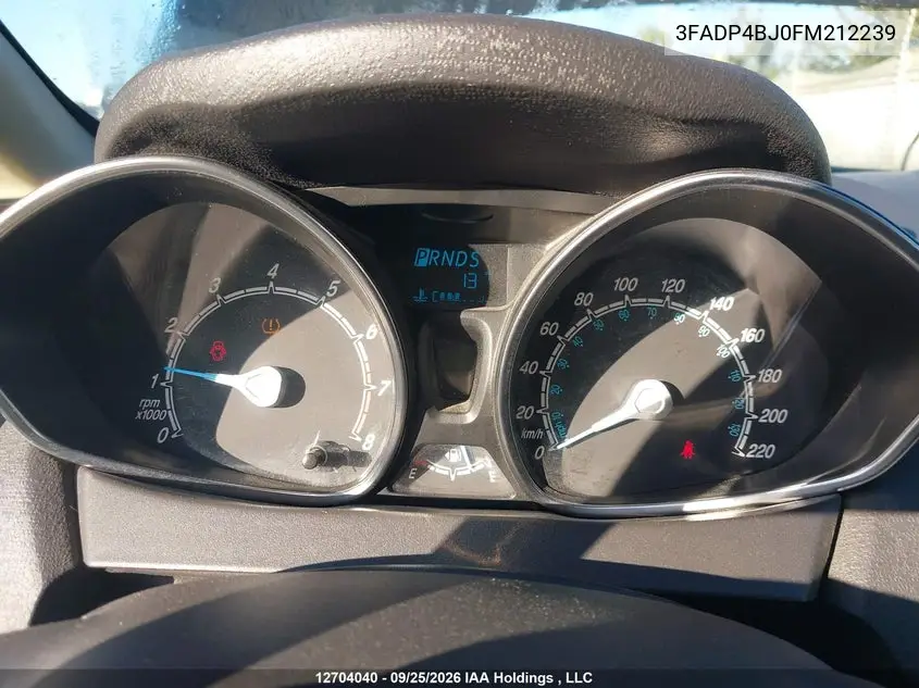 2015 FORD FIESTA VIN 3FADP4BJ0FM212239 — фото 7
