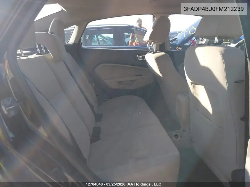 2015 FORD FIESTA VIN 3FADP4BJ0FM212239 — фото 8