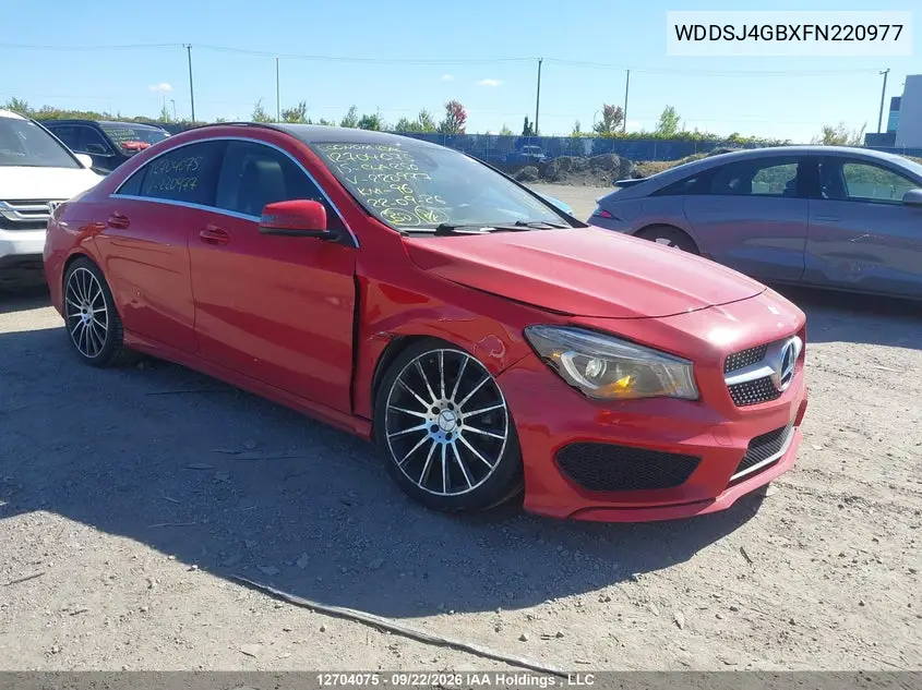 MERCEDES CLA-KLASSE 2015, VIN WDDSJ4GBXFN220977