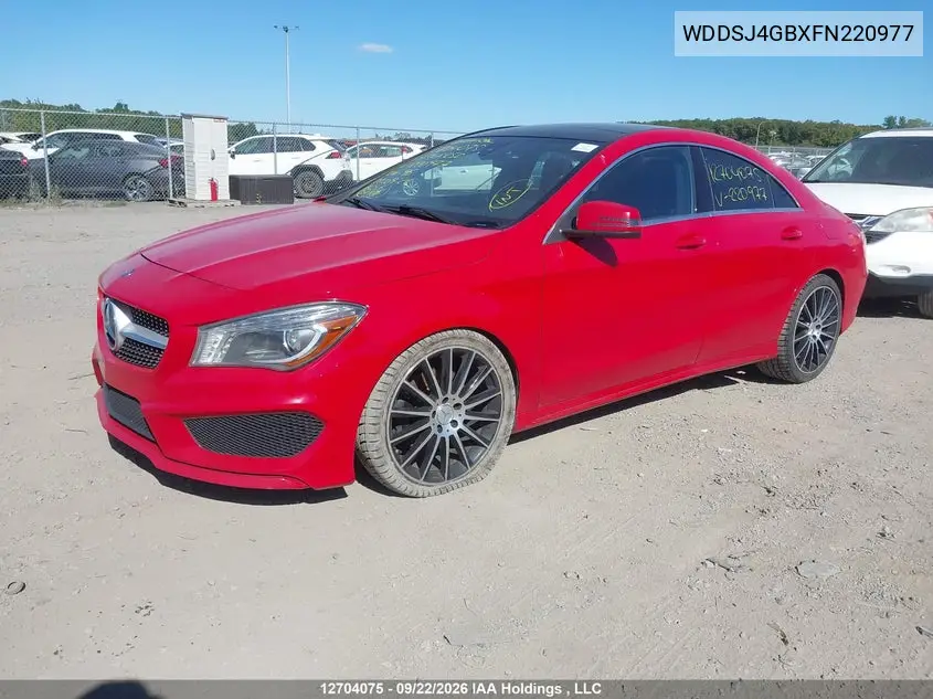 2015 MERCEDES CLA-KLASSE VIN WDDSJ4GBXFN220977 — фото 2