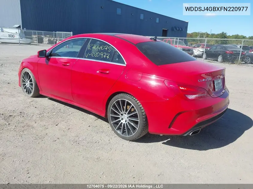 2015 MERCEDES CLA-KLASSE VIN WDDSJ4GBXFN220977 — фото 3