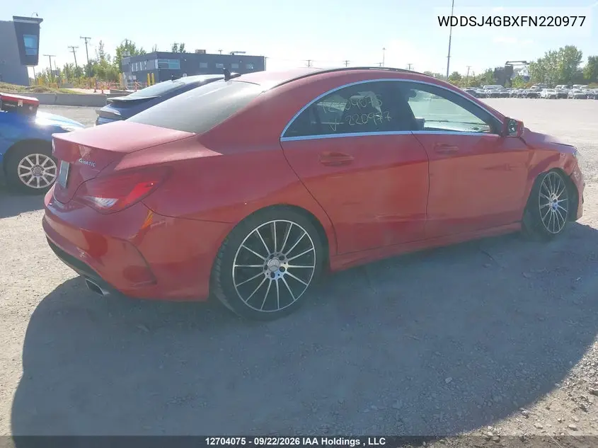 2015 MERCEDES CLA-KLASSE VIN WDDSJ4GBXFN220977 — фото 4