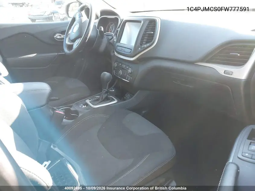 2015 JEEP CHEROKEE VIN 1C4PJMCS0FW777591 — фото 5