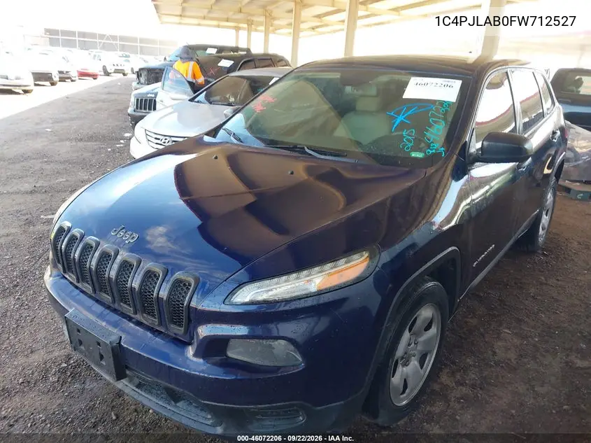 2015 JEEP CHEROKEE VIN 1C4PJLAB0FW712527 — фото 2