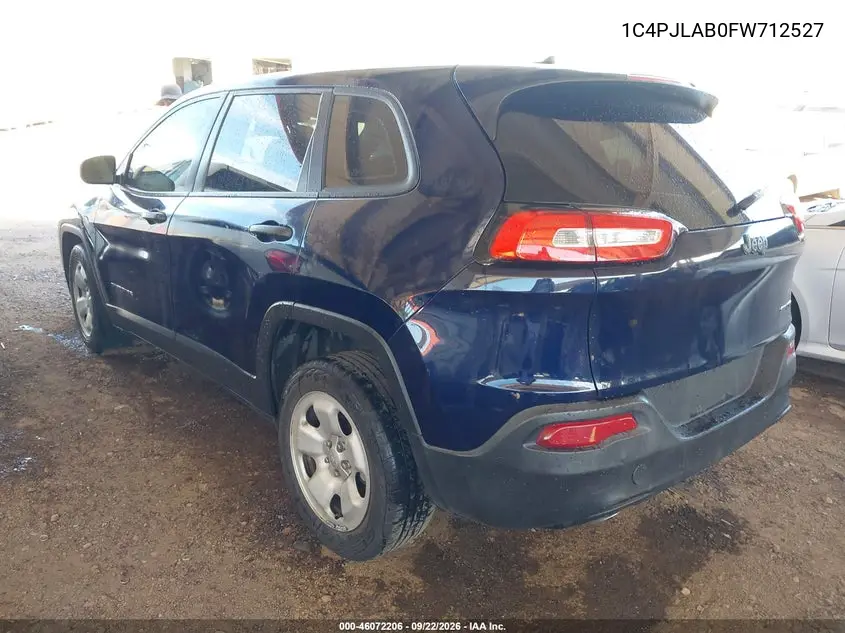 2015 JEEP CHEROKEE VIN 1C4PJLAB0FW712527 — фото 3
