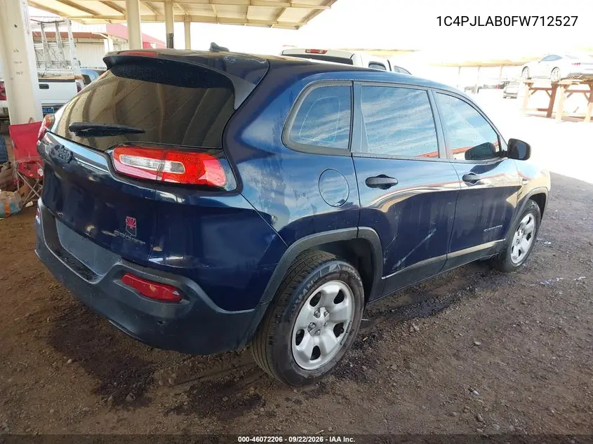 2015 JEEP CHEROKEE VIN 1C4PJLAB0FW712527 — фото 4