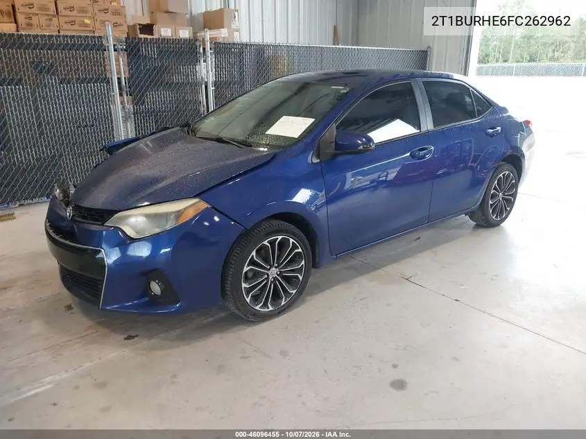 2015 TOYOTA COROLLA VIN 2T1BURHE6FC262962 — фото 2