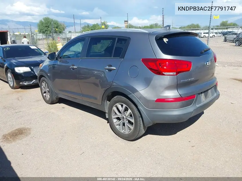 2015 KIA SPORTAGE VIN KNDPB3AC2F7791747 — фото 3