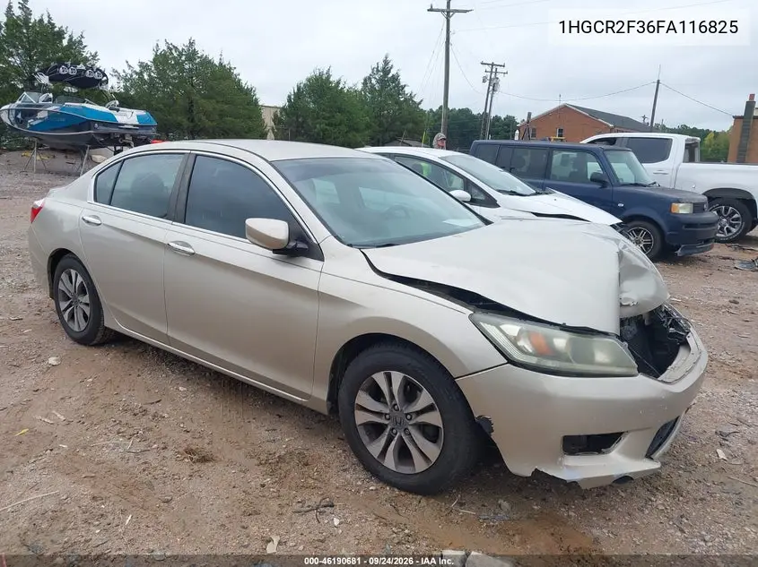 HONDA ACCORD 2015, VIN 1HGCR2F36FA116825