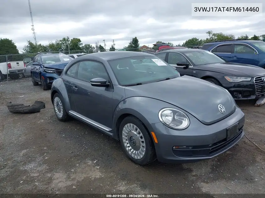 VOLKSWAGEN BEETLE 2015, VIN 3VWJ17AT4FM614460