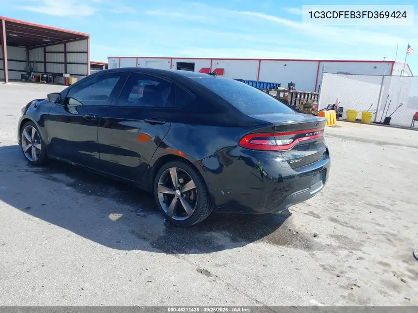 2015 DODGE DART VIN 1C3CDFEB3FD369424 — фото 3