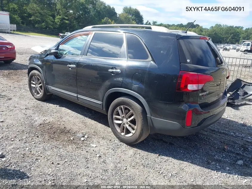 2015 KIA SORENTO VIN 5XYKT4A65FG604091 — фото 3