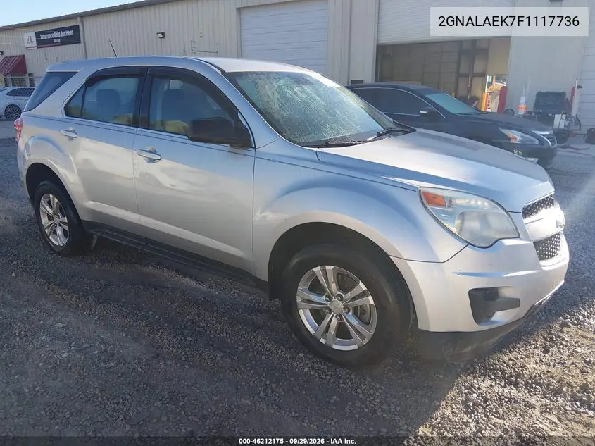 CHEVROLET EQUINOX 2015, VIN 2GNALAEK7F1117736