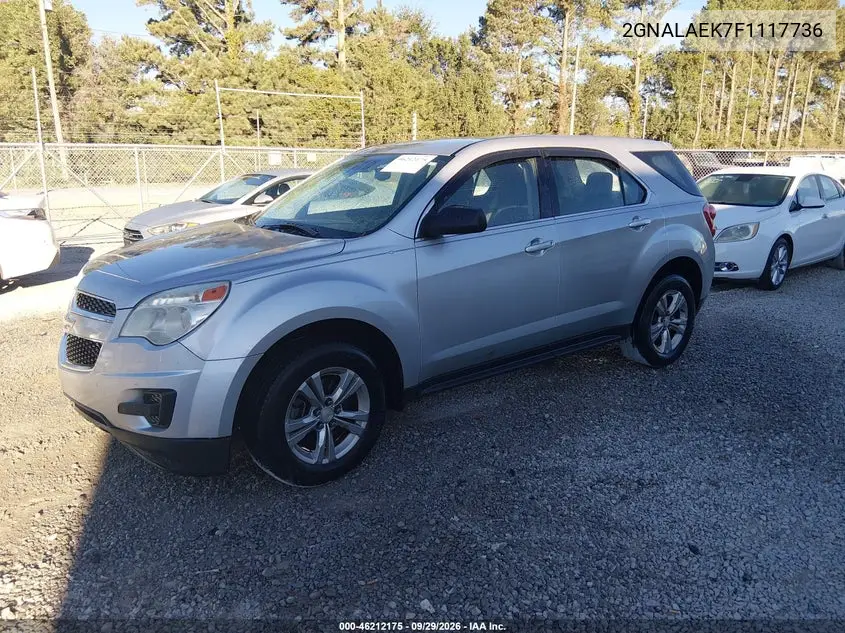2015 CHEVROLET EQUINOX VIN 2GNALAEK7F1117736 — фото 2