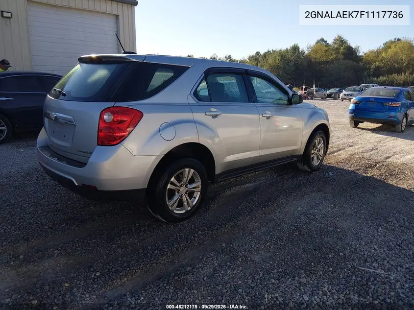2015 CHEVROLET EQUINOX VIN 2GNALAEK7F1117736 — фото 4