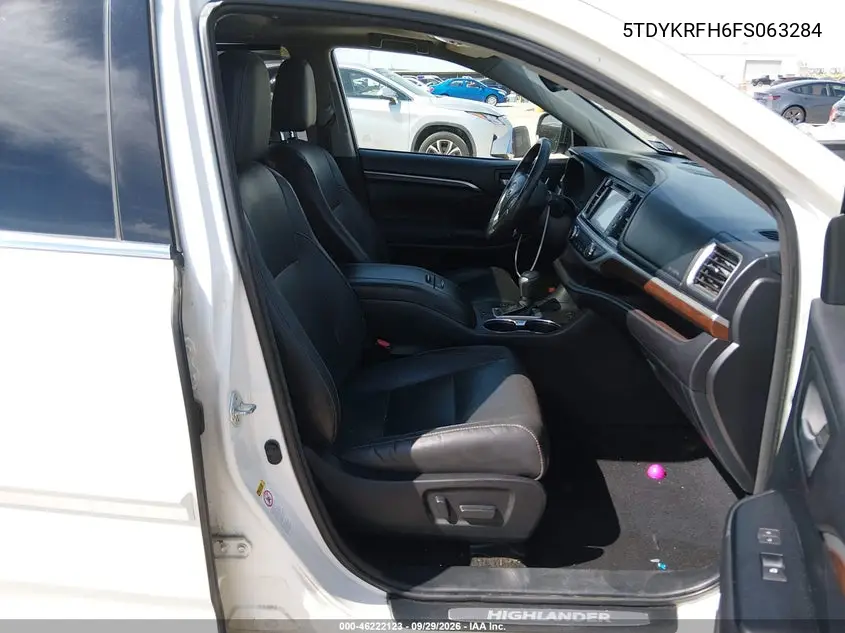 2015 TOYOTA HIGHLANDER VIN 5TDYKRFH6FS063284 — фото 5